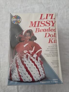 Holiday Li'l Missy Beaded Doll Kit Peppermint Candee Model 13414
